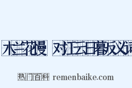 木兰花慢·对江云日暮反义词是什么意思的图片